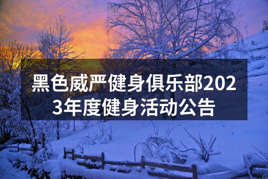 2023年度健身活动宣传海报