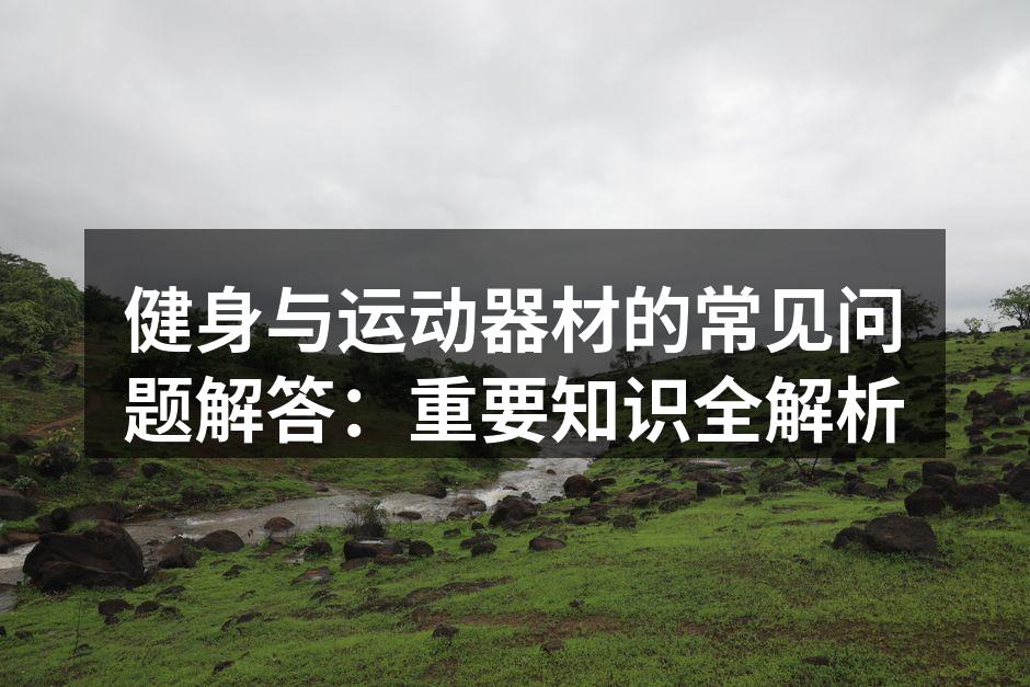 健身器材的多样选择
